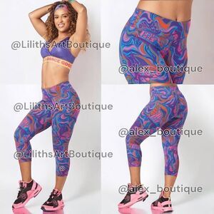 Zumba Feel Good Capri Leggings Grape Size S (E030)